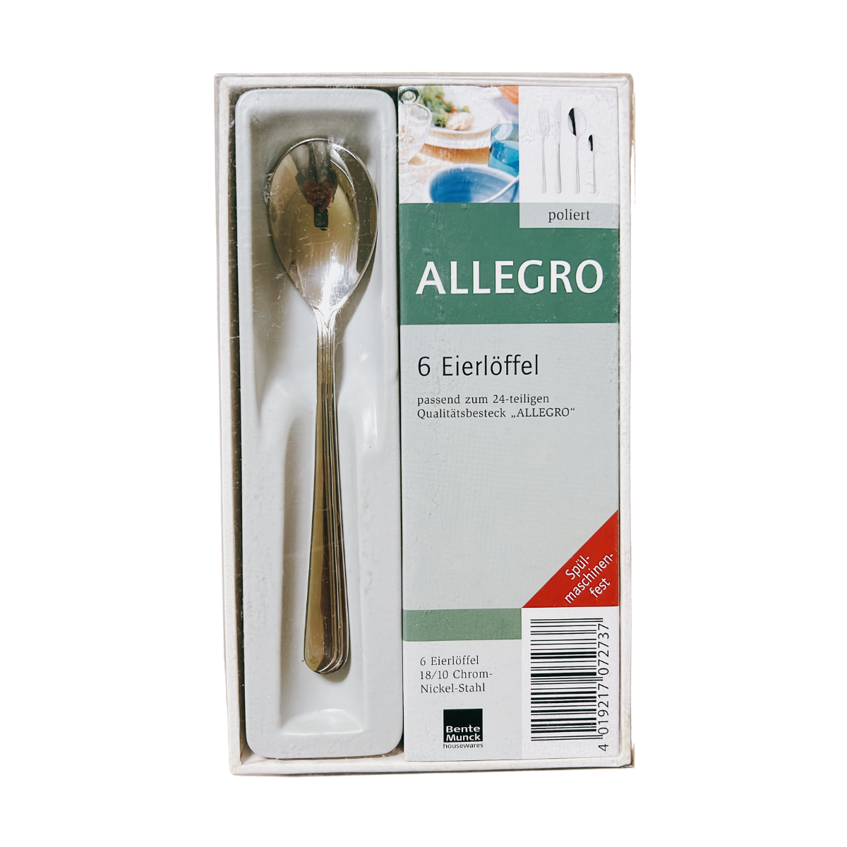 Egg Spoon Set - 6 Pieces - Green Shop Online