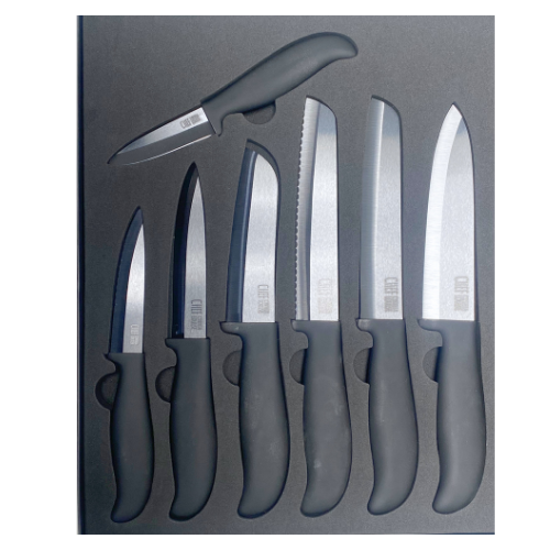 7 Piece Ceramic Knife Set - Green Shop Online