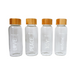 Premium Cafe Series Glass Bottle with Bamboo Lid - 300ml 12 Pack