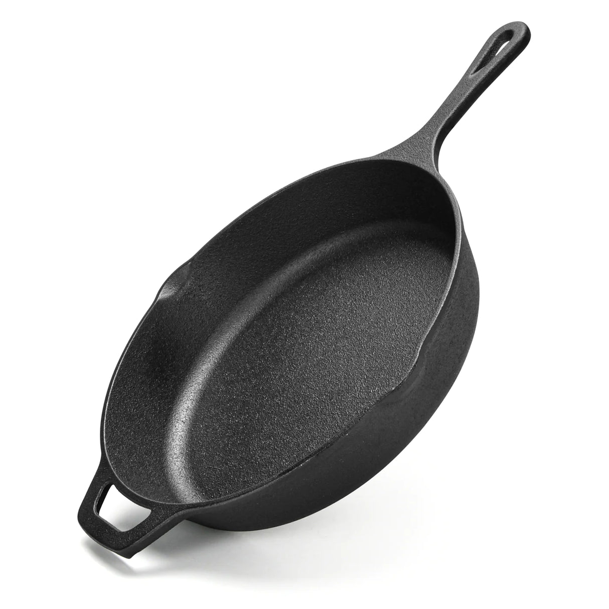 Non-Stick Cast Iron Frying Pan 26cm with Helper Handle - Green Shop Online