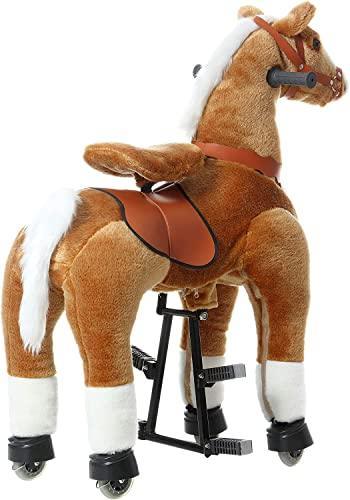 Brown Ride-On Horse Toy for Kids - Green Shop Online