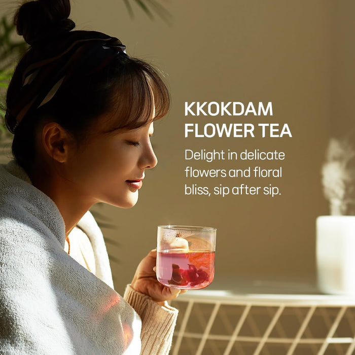 Kkokdam Korean Fruit & Flower Tea Sampler Kit 6 Bags