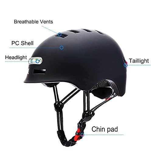 AHA Smart LED Helmet – Black, Adjustable with LED Safety Lights for Safe Riding - Green Shop Online