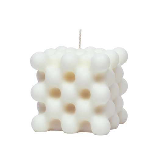 Handmade Sculptural Candle By WOOSM - Milk