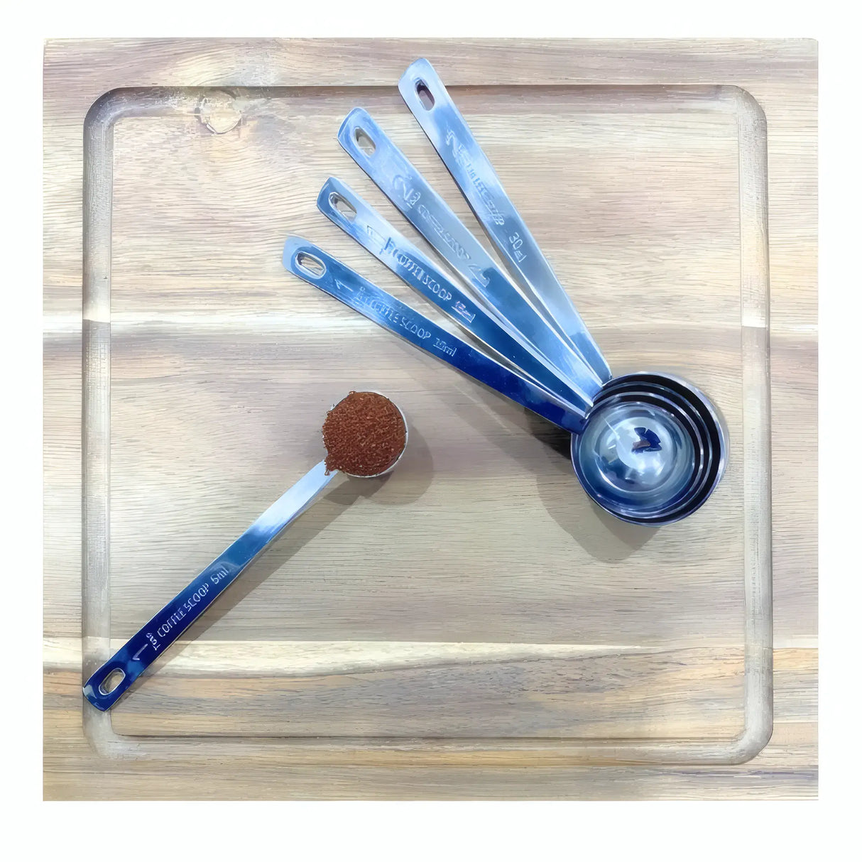 Stainless Steel Coffee Measuring Spoons 5 Pack