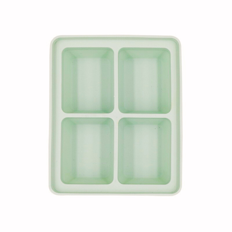 Baby Food-Prep & Serving Silicone Container - 4 Holes - Green Shop Online