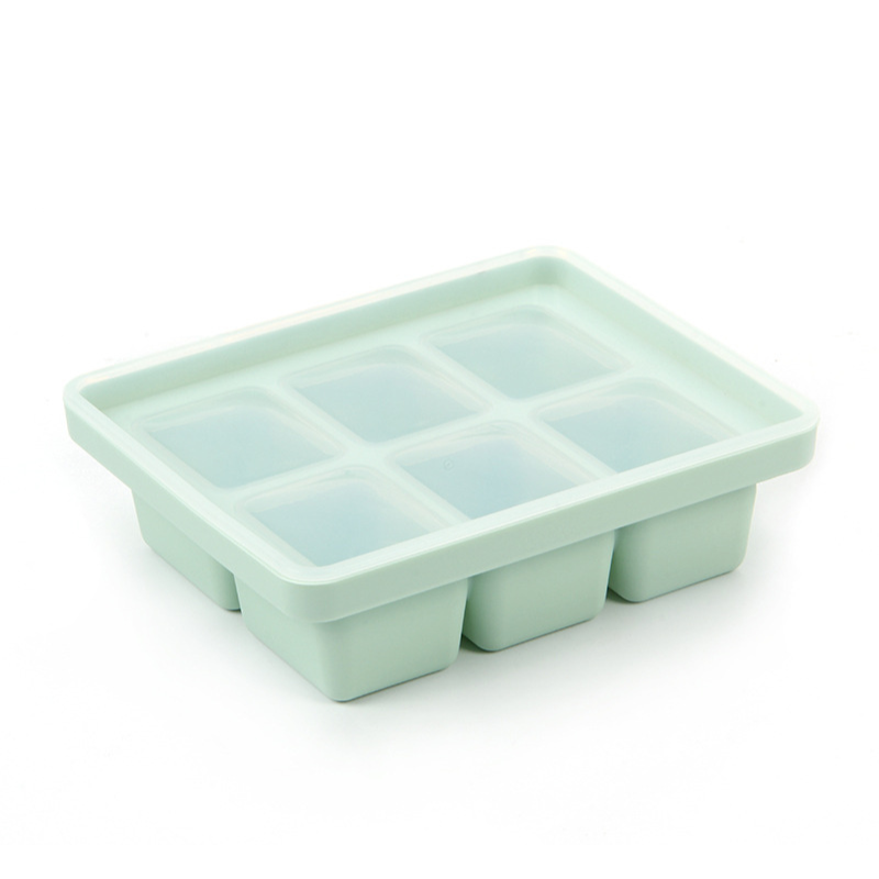 Baby Food-Prep & Serving Silicone Container - 6 Holes - Green Shop Online