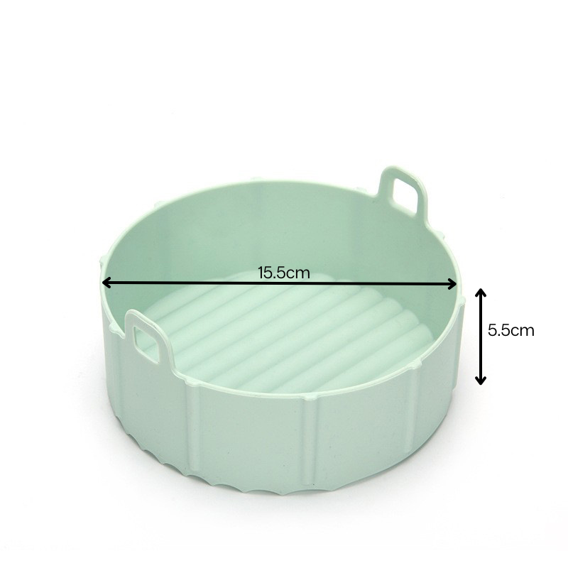 Silicone Air Fryer Round Pan Accessory - 15.5cm - Green Shop Online