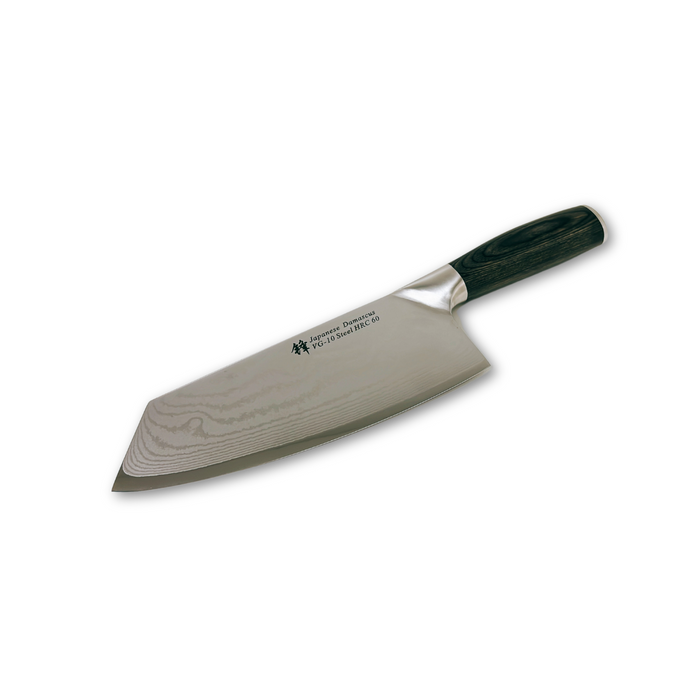 Nakiri Knife 7in Damascus Steel Blade – Pakka Wood Handle