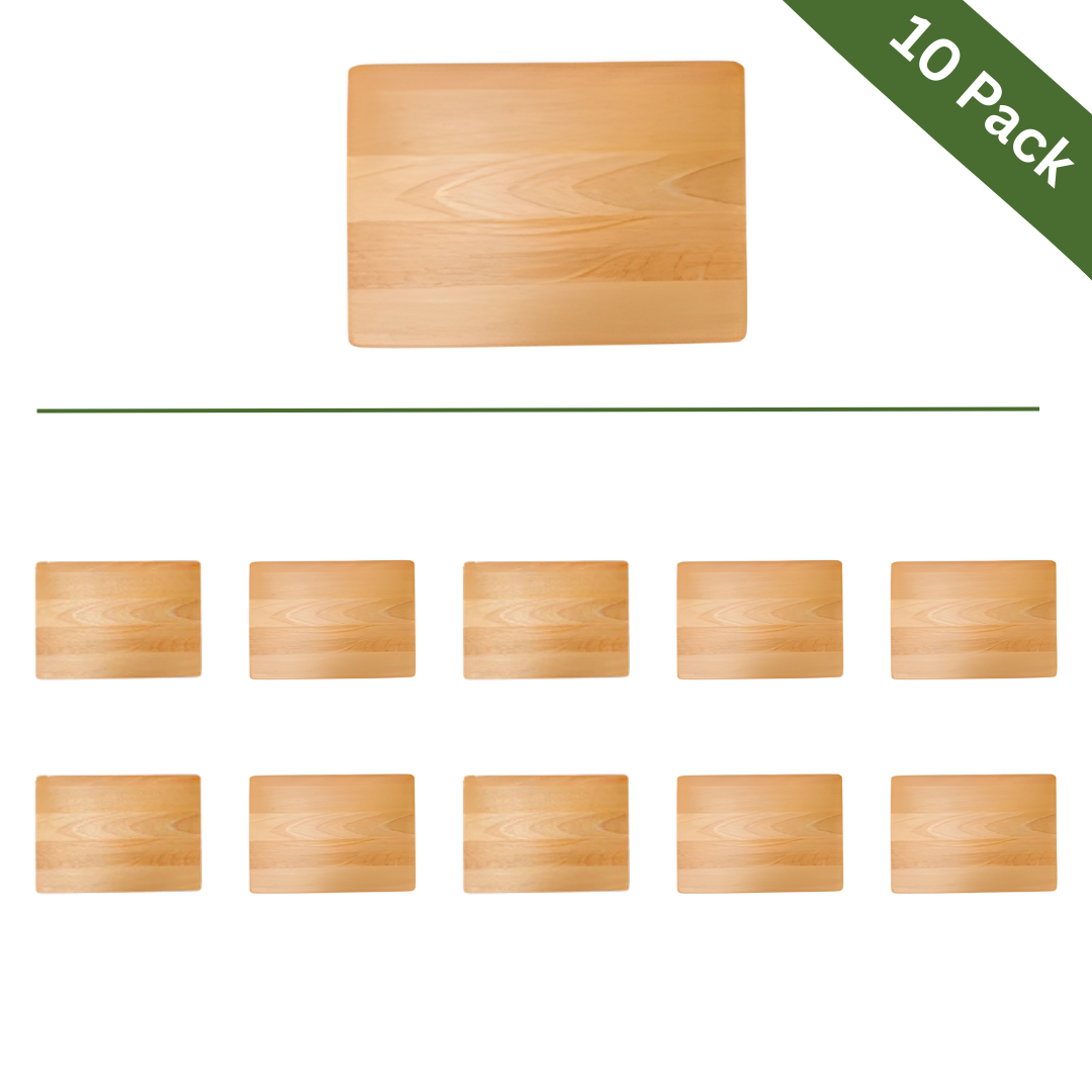 Beech Wood Cutting Boards – Small, 10-Pack
