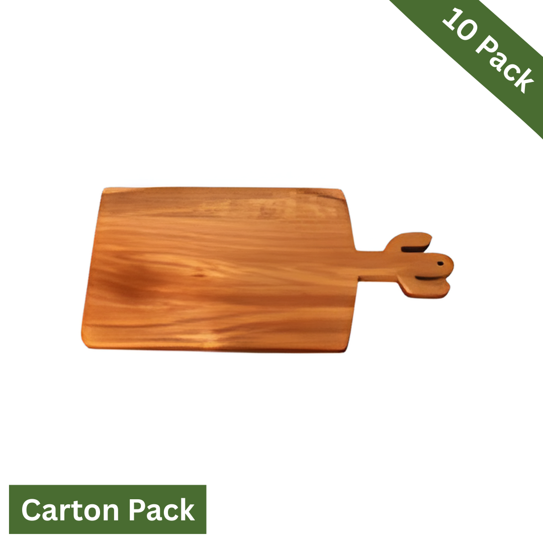 Acacia Wood Serving & Pizza Boards with Handle – Large, Carton Pack