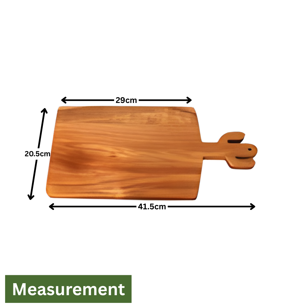 Acacia Wood Serving & Pizza Board with Handle – Large