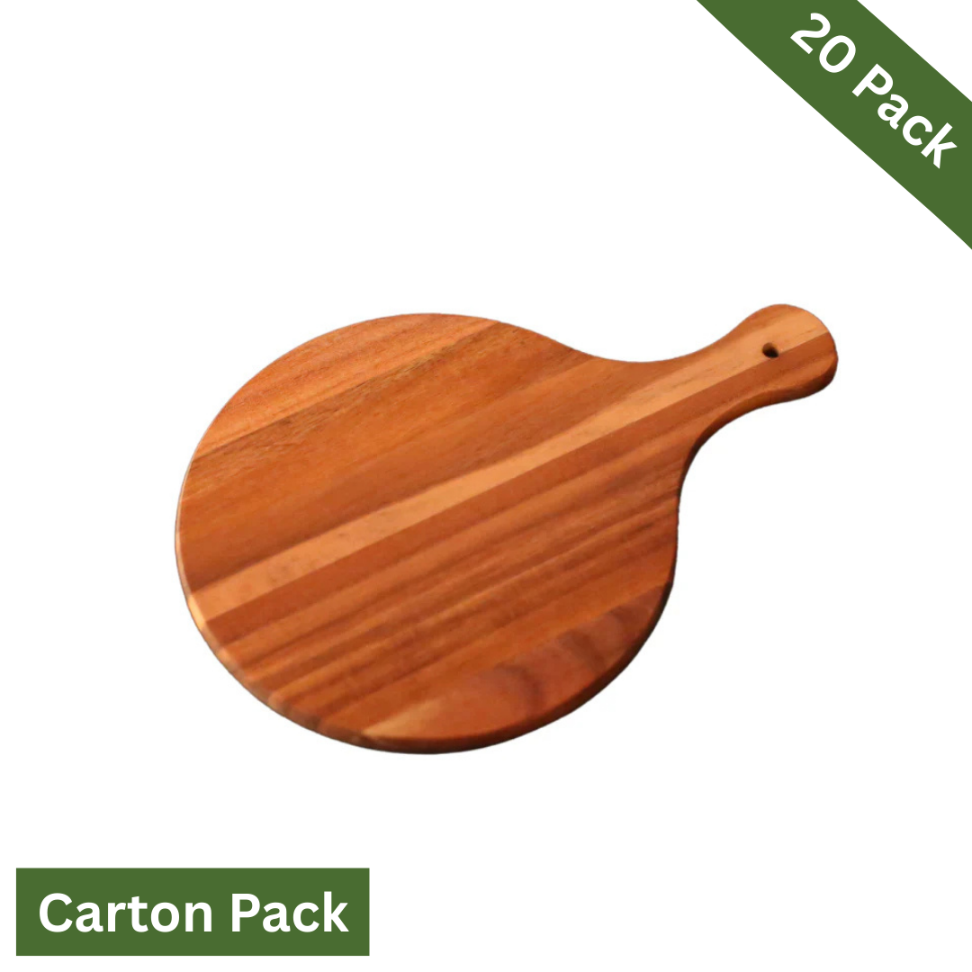 Acacia Wood Pizza Paddle Serving Board - Small, Carton-Pack