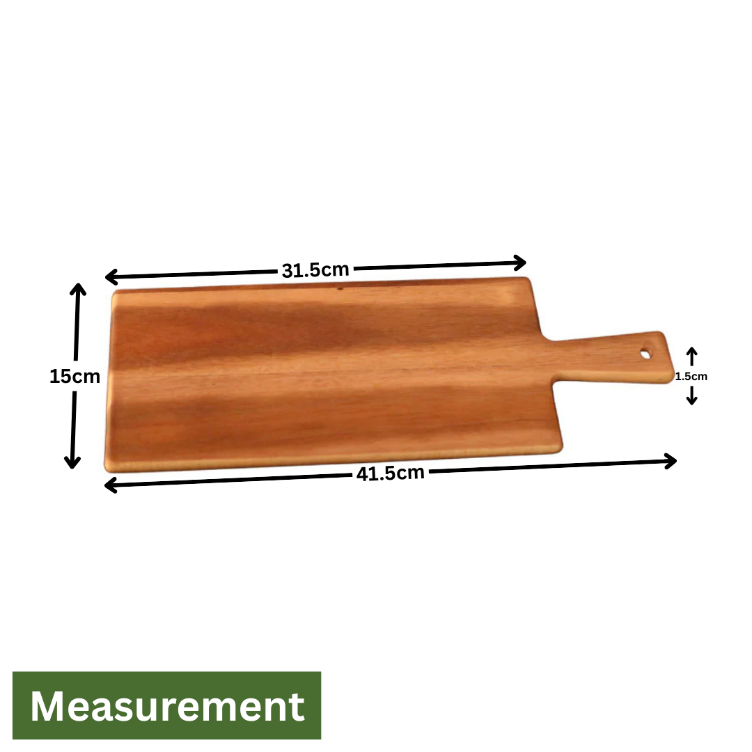 Acacia Wood Rectangular Pizza Serving & Cutting Boards – Large, 10-Pack