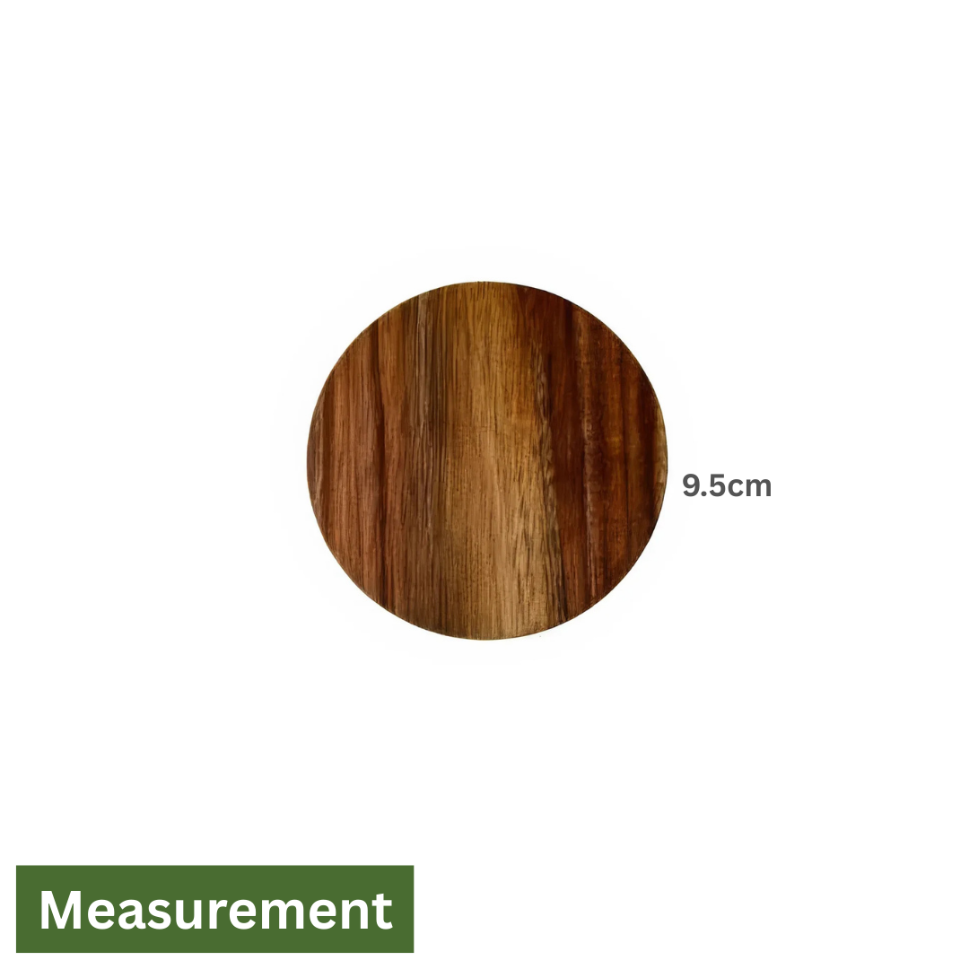 Acacia Coaster Round, 5-Pack