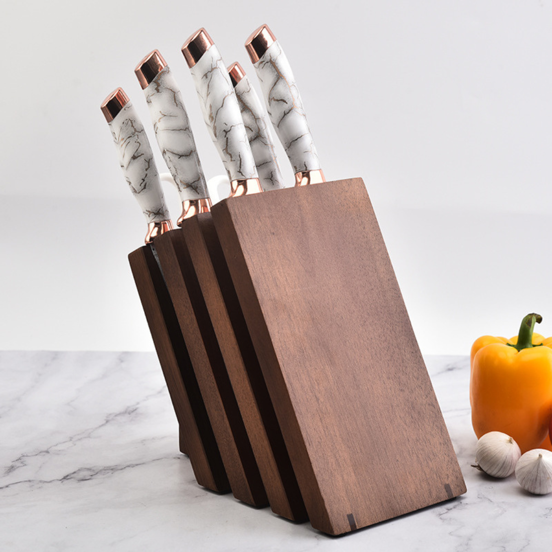 Compact Magnetic Acacia Wood Knife Holder - Green Shop Online