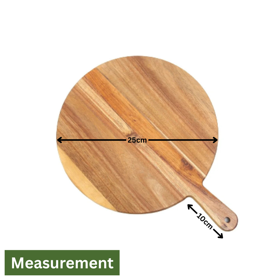 Acacia Wood Pizza Paddle Serving Boards – Medium, 4 Pack