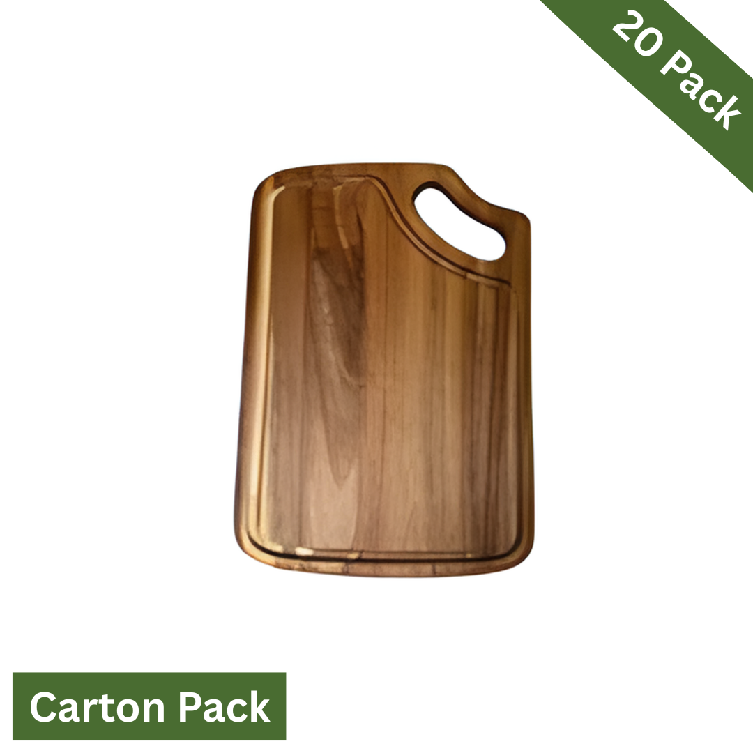 Rectangular Acacia Wood Pizza Cutting Board with Handle - Medium, Carton-Pack