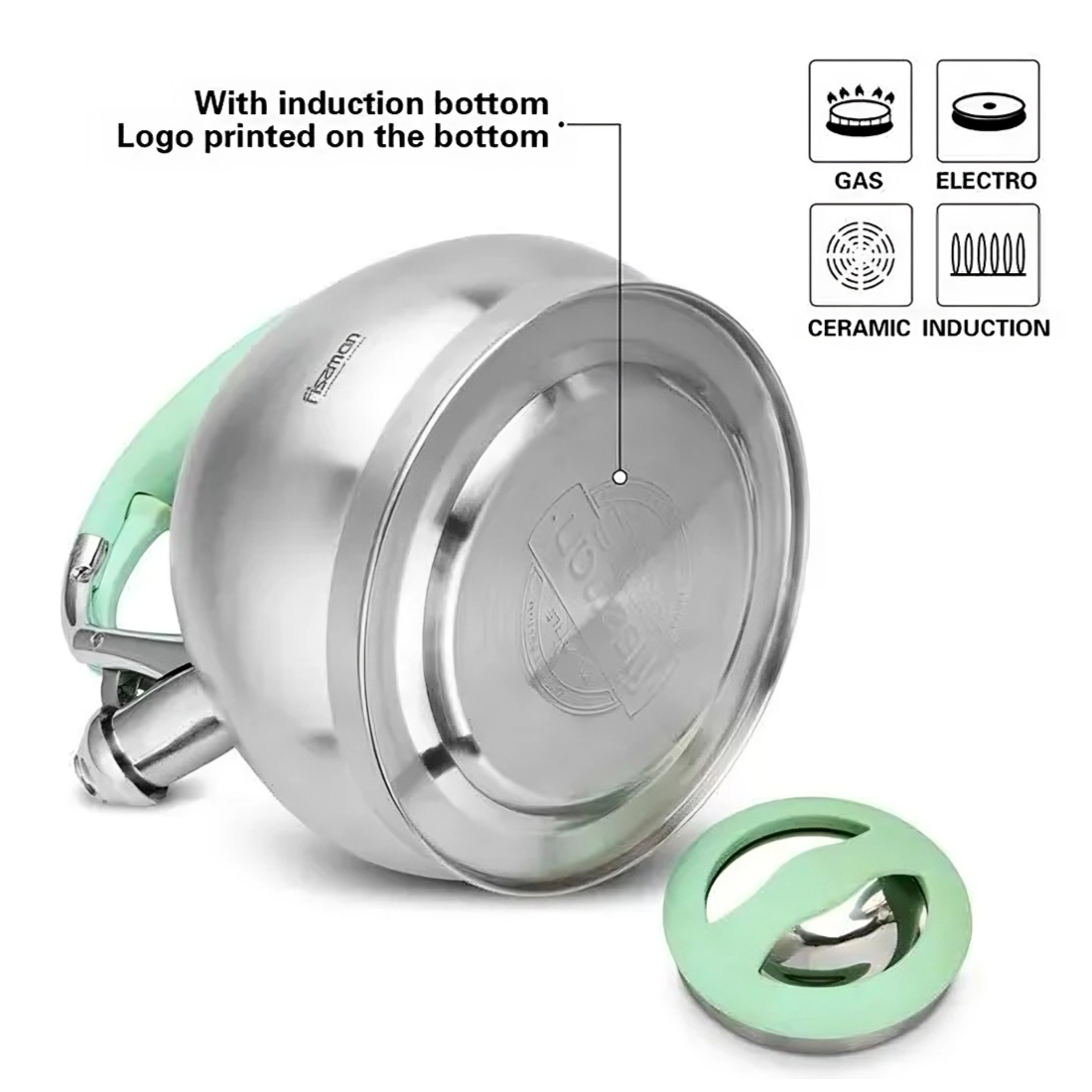 Whistling Tea Kettle Jessica Series Stainless Steel 3.0L - Green Shop Online