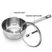 Saucepan LUMINOSA with Glass Lid 16 x 7.5 cm 1.5 LTR stainless steel