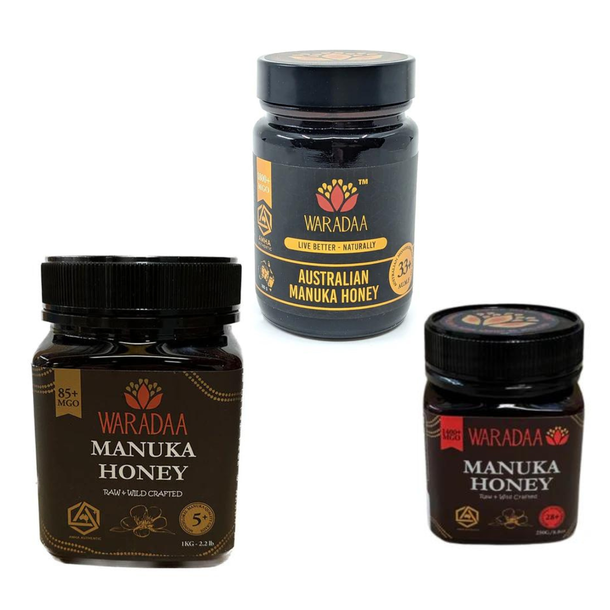 Waradaa - Australian Manuka Honey Triple Pack with Rare 1800 MGO - Green Shop Online