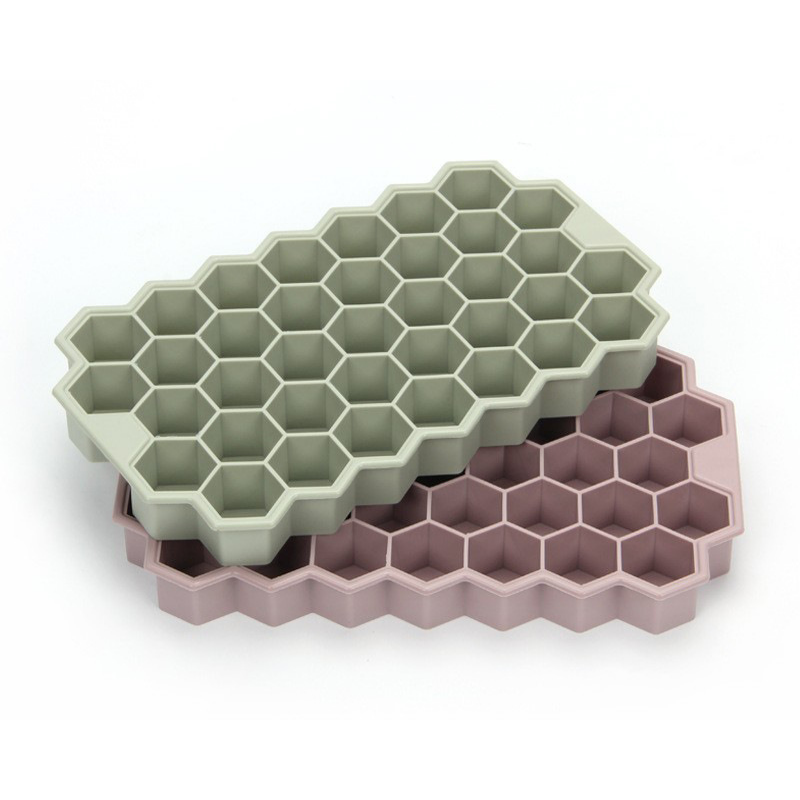 Reusable Silicone Ice Cubes Tray With Covers - Green Shop Online