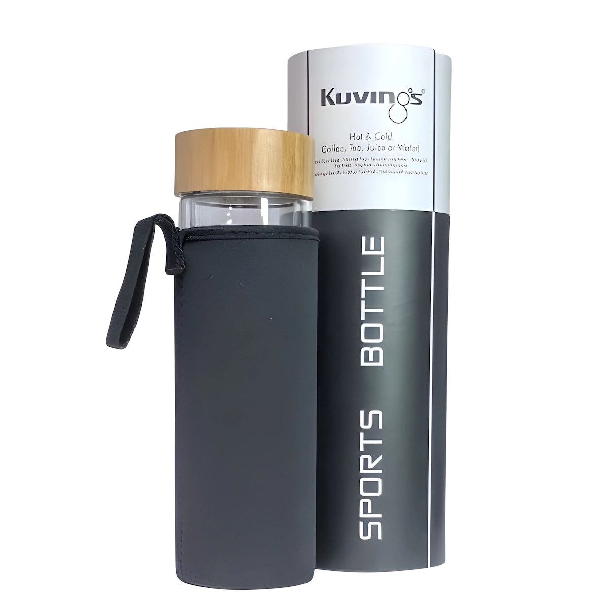 Tea Water Juice bottle with Bamboo Lid - 420ml