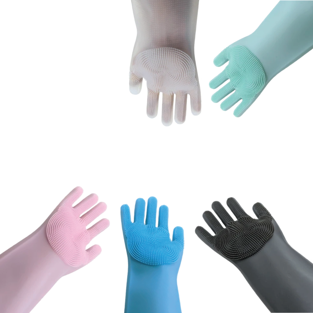 Silicone Wash Up Glove Set - Green Shop Online
