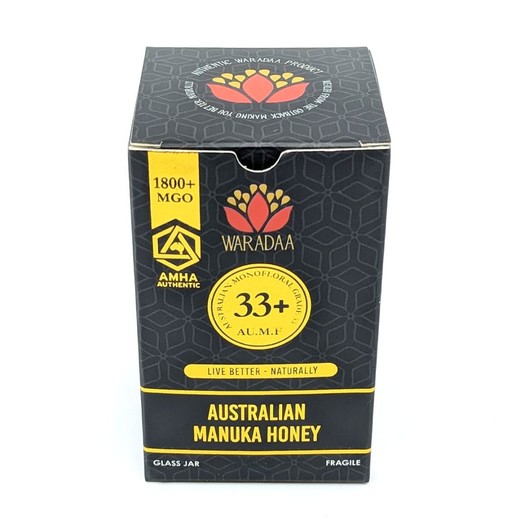Waradaa Rare 33+ Australian Manuka Honey MGO 1800 160g - Green Shop Online
