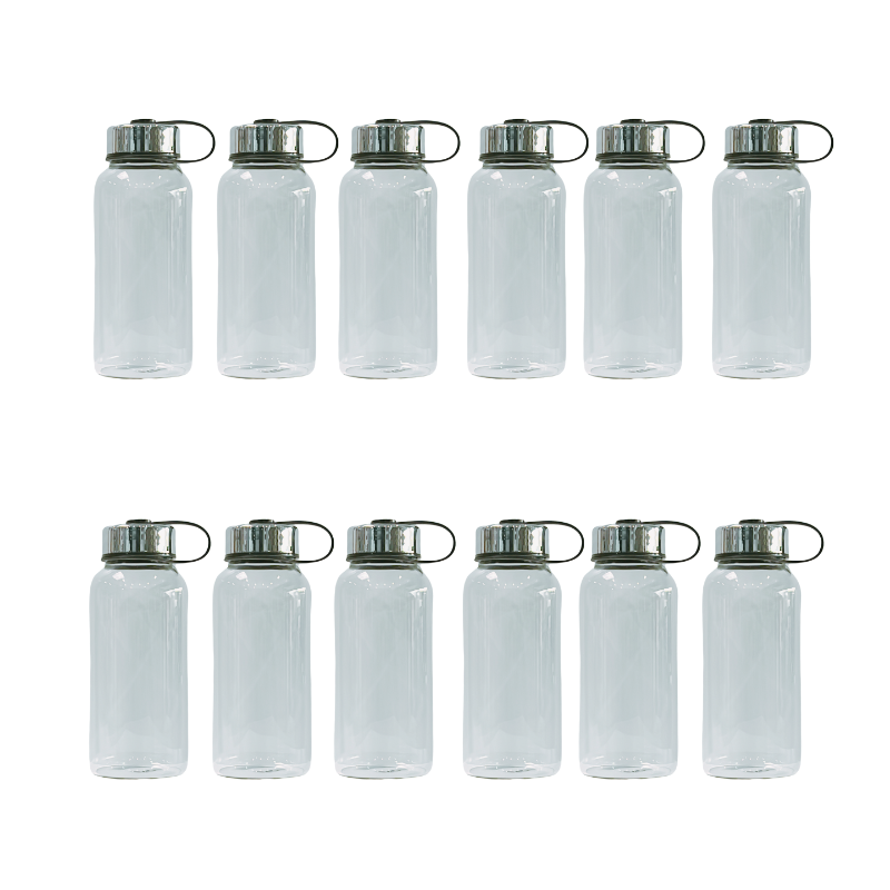 1 Litre Deluxe Café Series Jumbo Borosilicate Glass Bottle 12 Pack - Green Shop Online