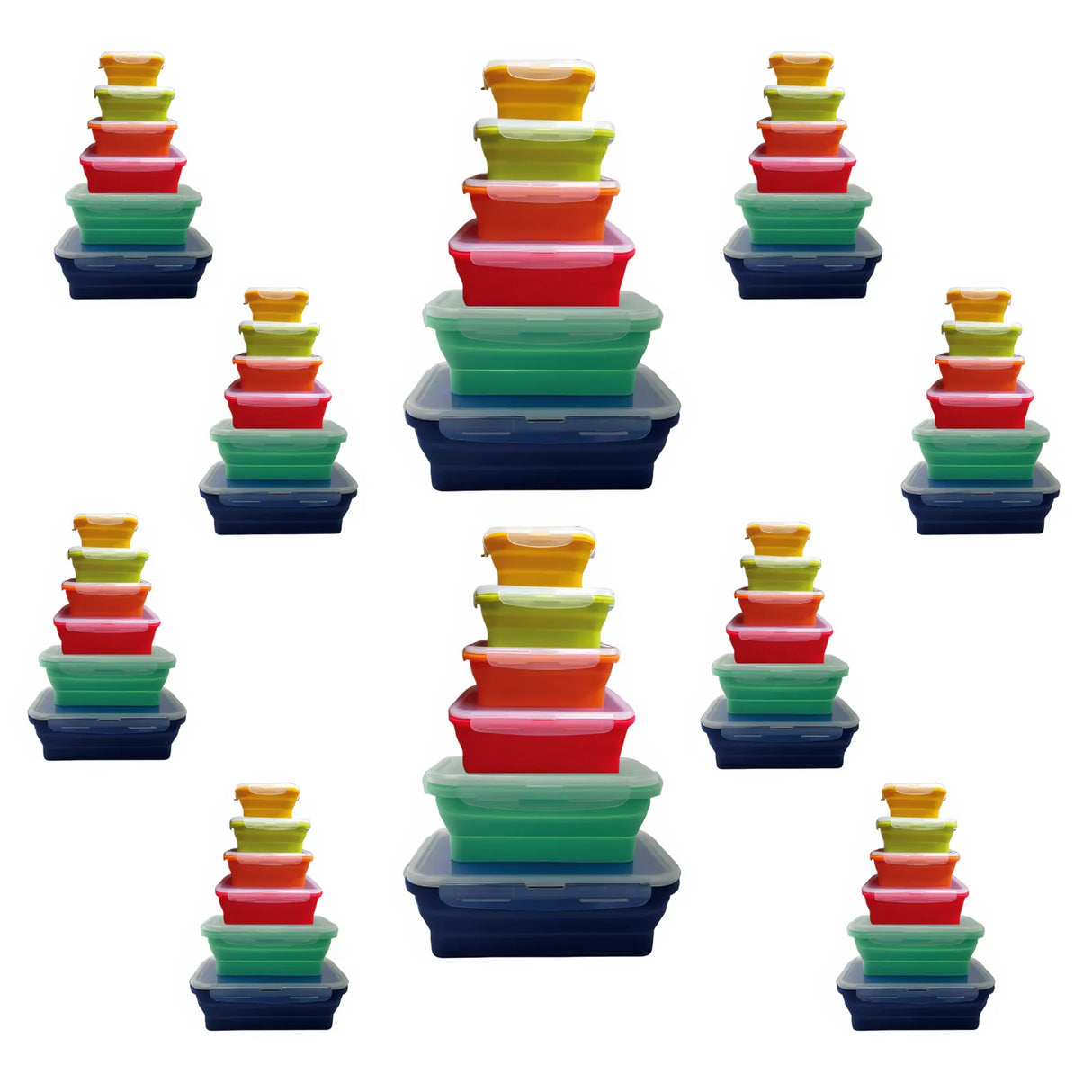 Pack & Stack Lunch Box Set - 10 Pack Bundle