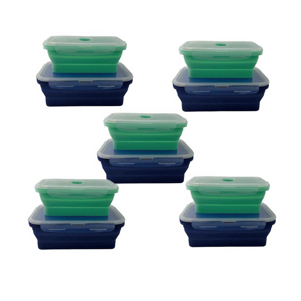 Pack & Stack Lunch Bento Set - 5 Pack Bundle