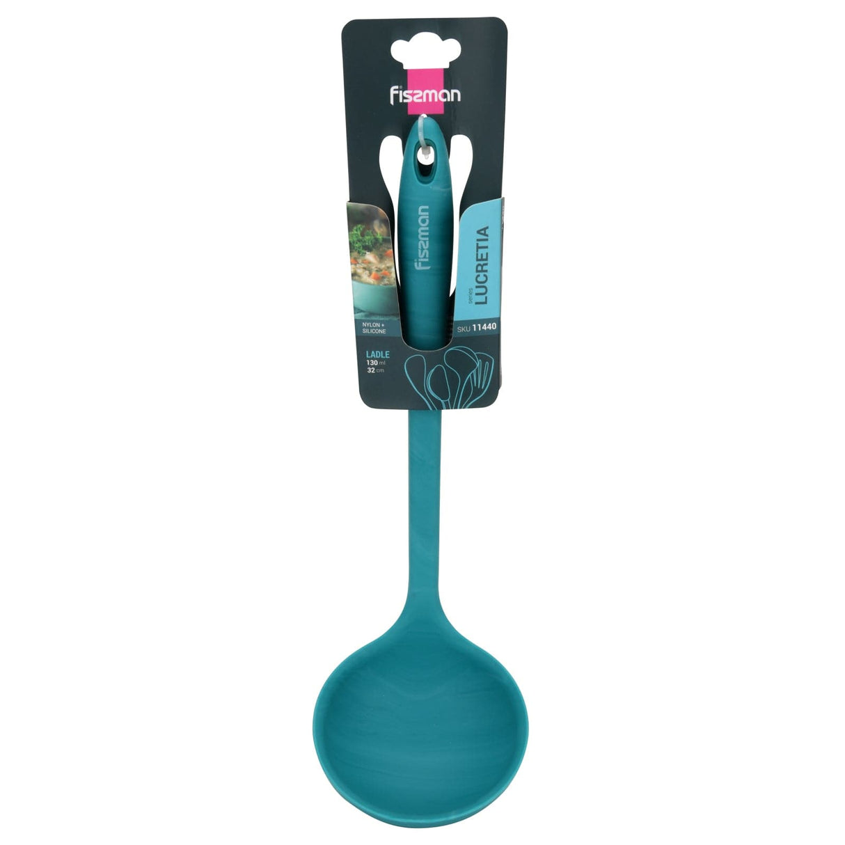 Silicone Ladle LUCRETIA 32cm 130ml - Green Shop Online