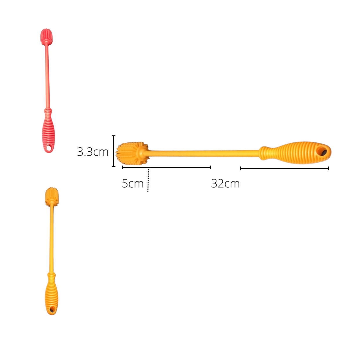 Silicone Bottle Brushes - 32cm - Green Shop Online