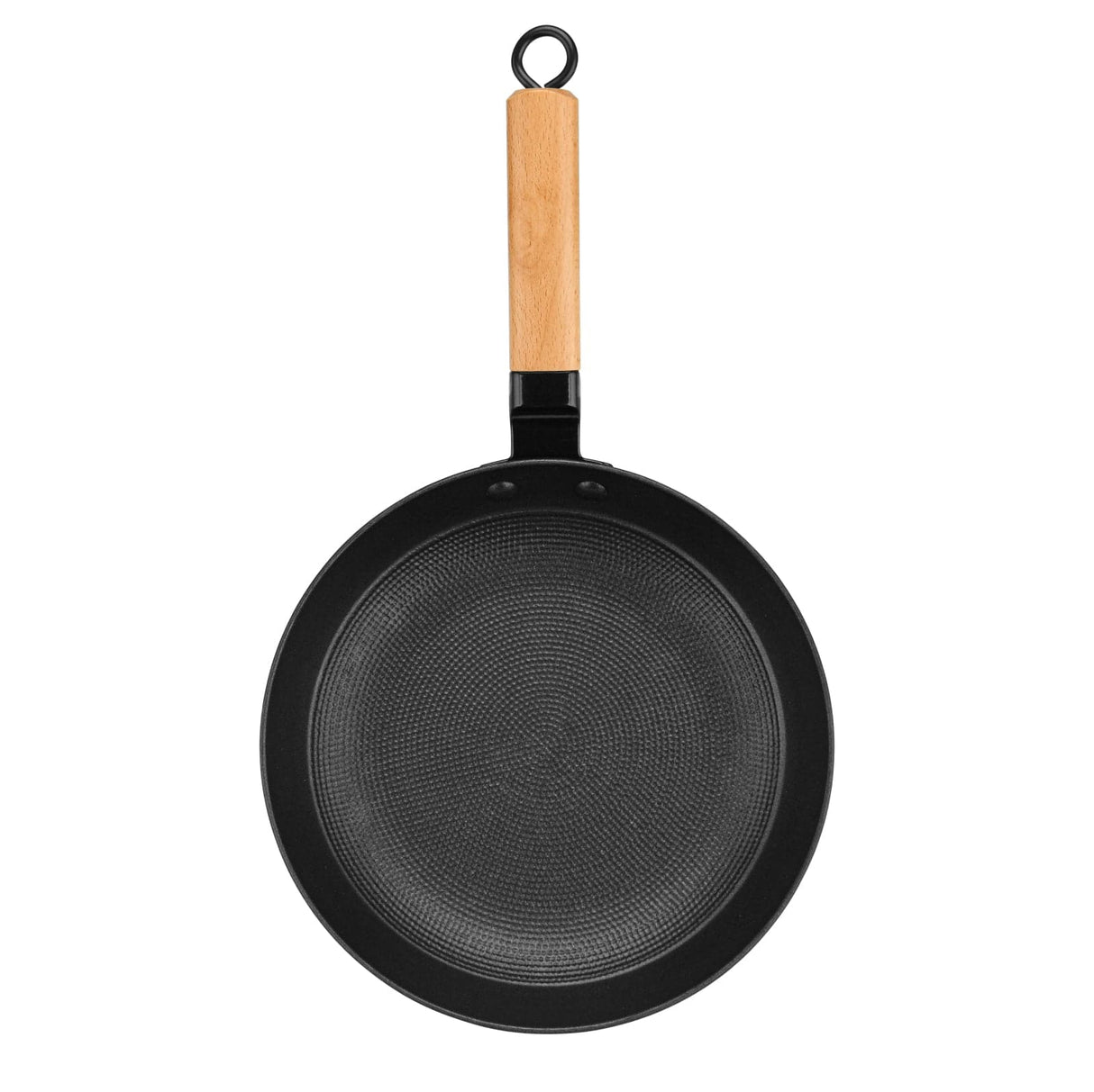 Frying Pan 24cm x 4.5cm with Wooden Handle - Green Shop Online