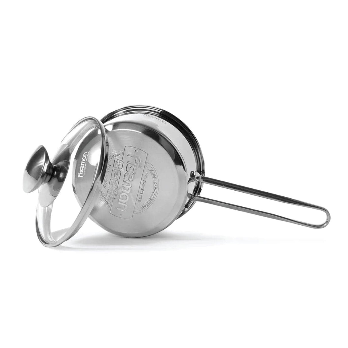 Saucepan with glass lid 14 x 6.5 cm 0.9 LTR - Pack of 10 - Green Shop Online