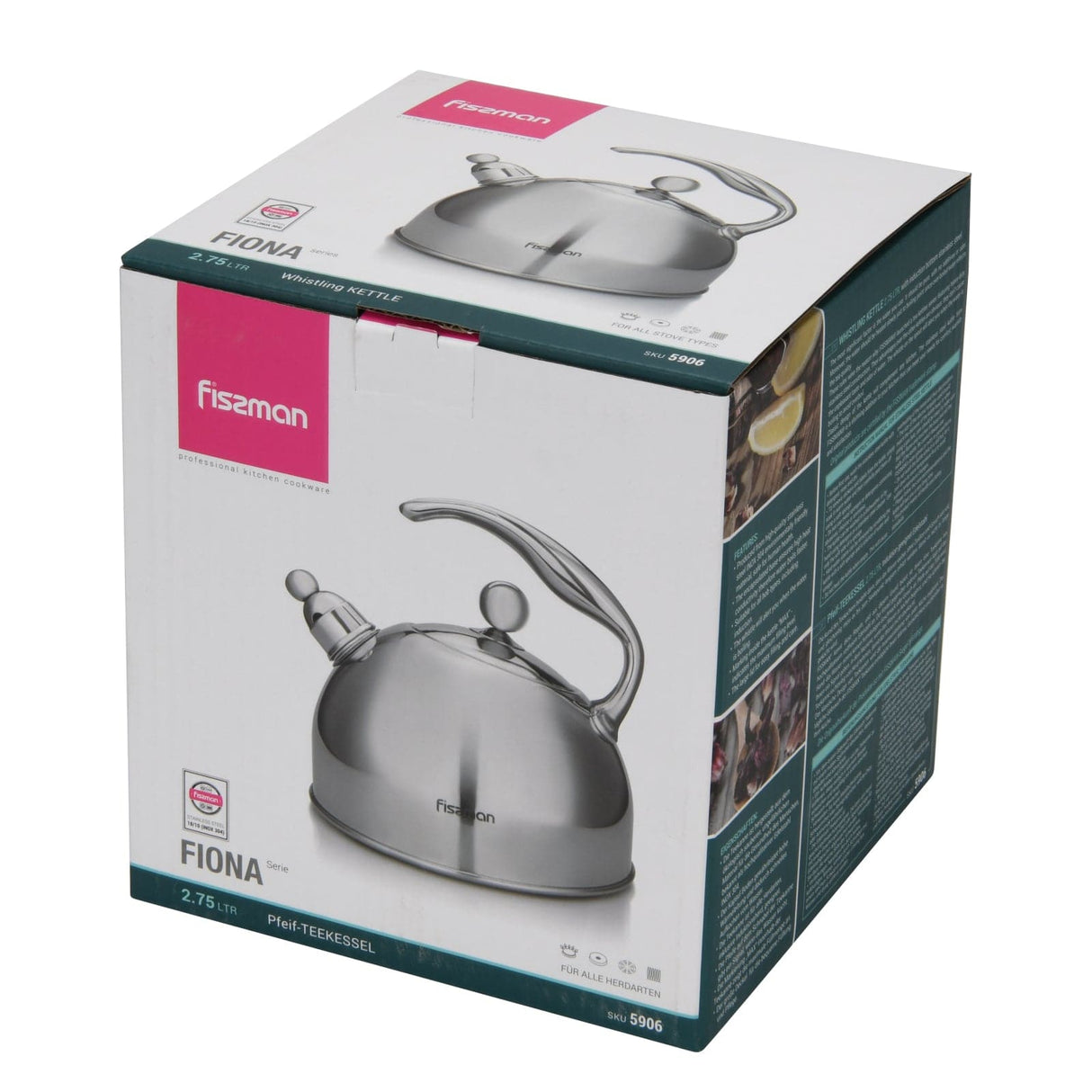 Whistling kettle 2.75 LTR stainless steel - Green Shop Online