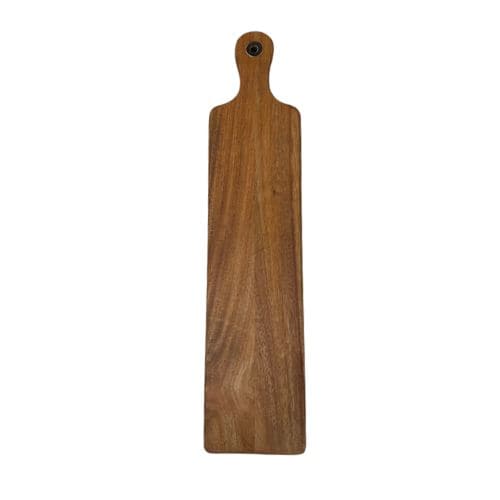 Acacia Wood Paddle Serving Board With Handle - Rectangular