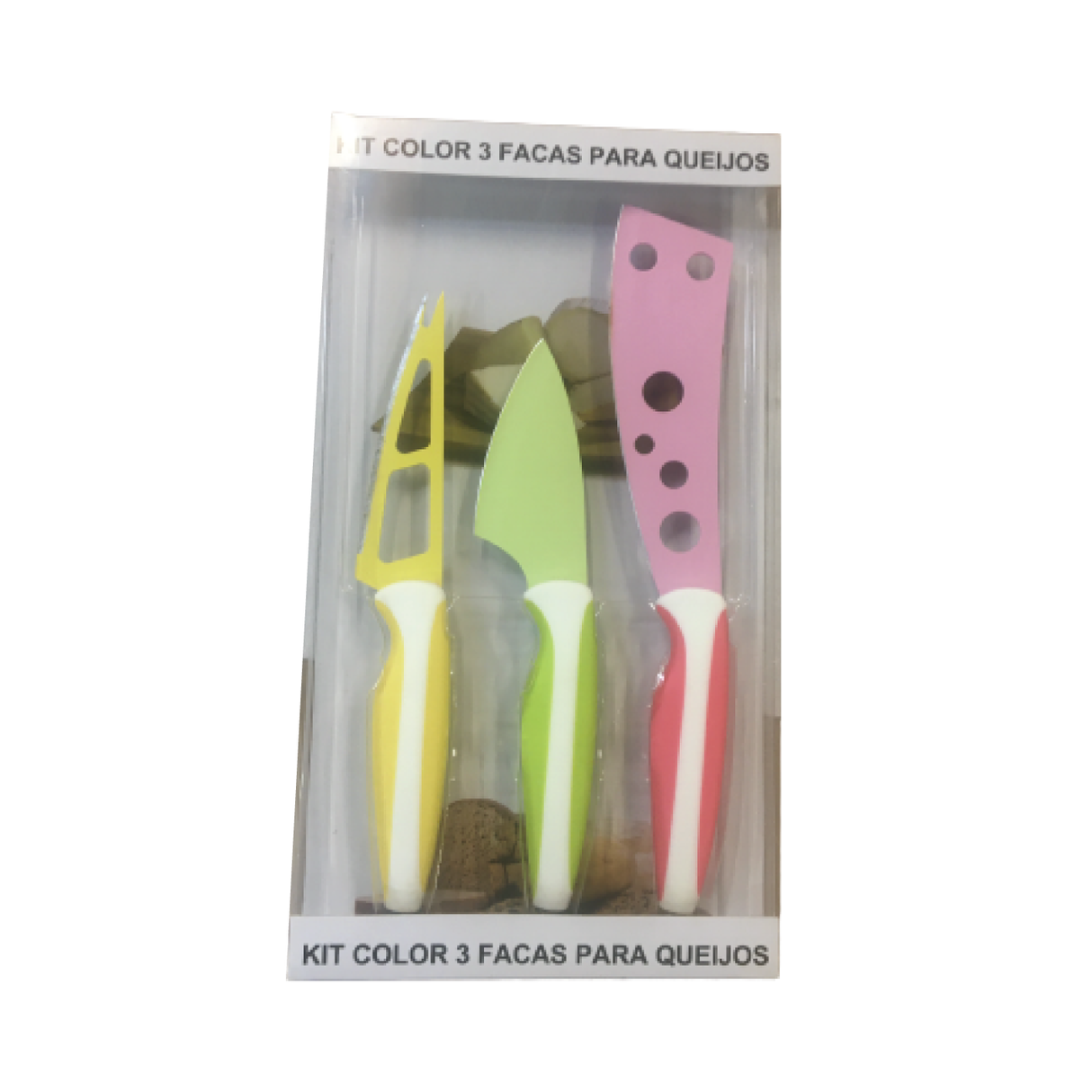3 Piece Antipasto Cheese Knife Set - Pack of 10 - Green Shop Online