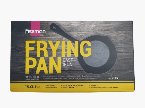 Non-Stick Cast Iron Frying Pan 16cm - Durable, Easy-Clean - Green Shop Online