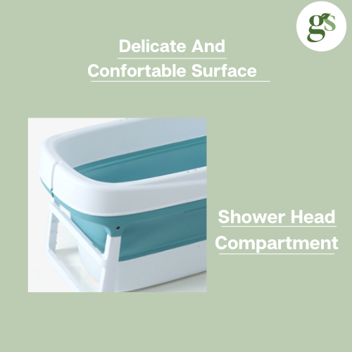 Adult Foldable Bath Tub - XXL 158 x 60 x 53 - Green Shop Online