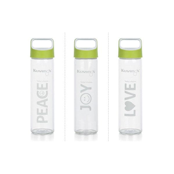 3 Pack of Glass Sports Bottle - 591ml - Green Shop Online