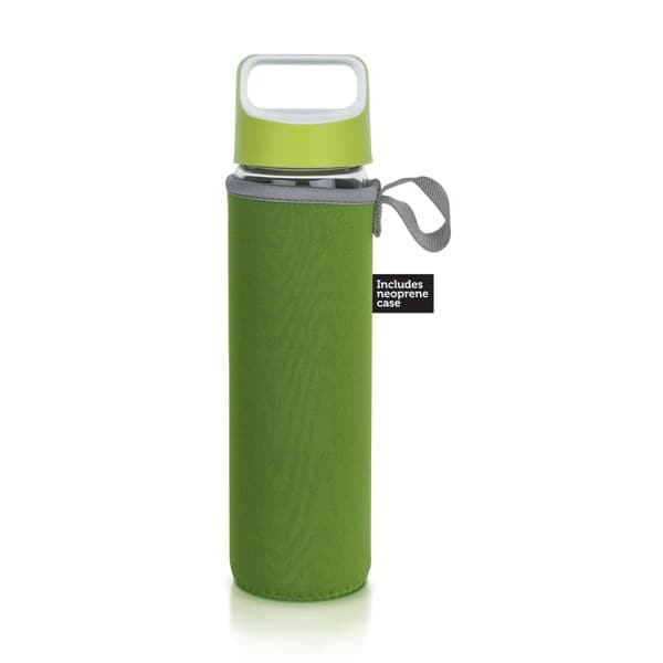 3 Pack of Glass Sports Bottle - 591ml - Green Shop Online