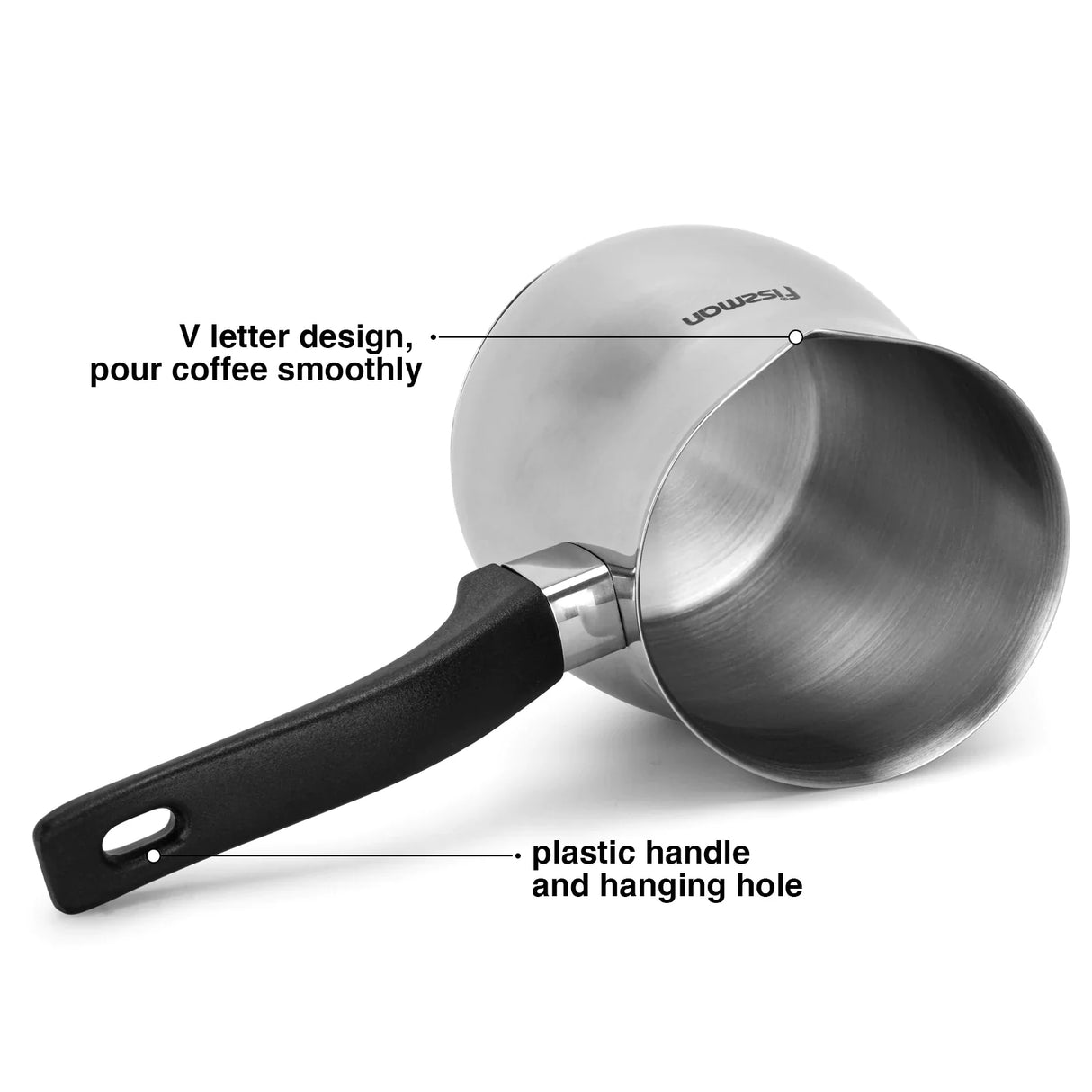 Hellenic Brew 810ml – Stainless Steel Greek Coffee Pot with Black Handle - Green Shop Online