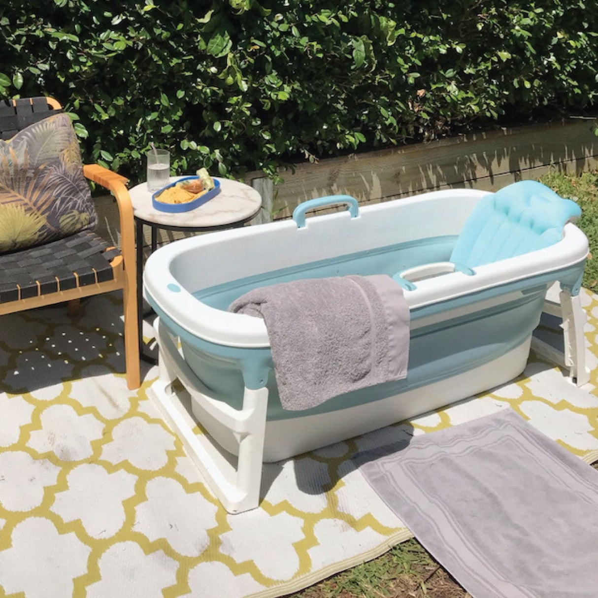 Adult Foldable Bath Tub - Medium 138 x 62 x 52 - Green Shop Online