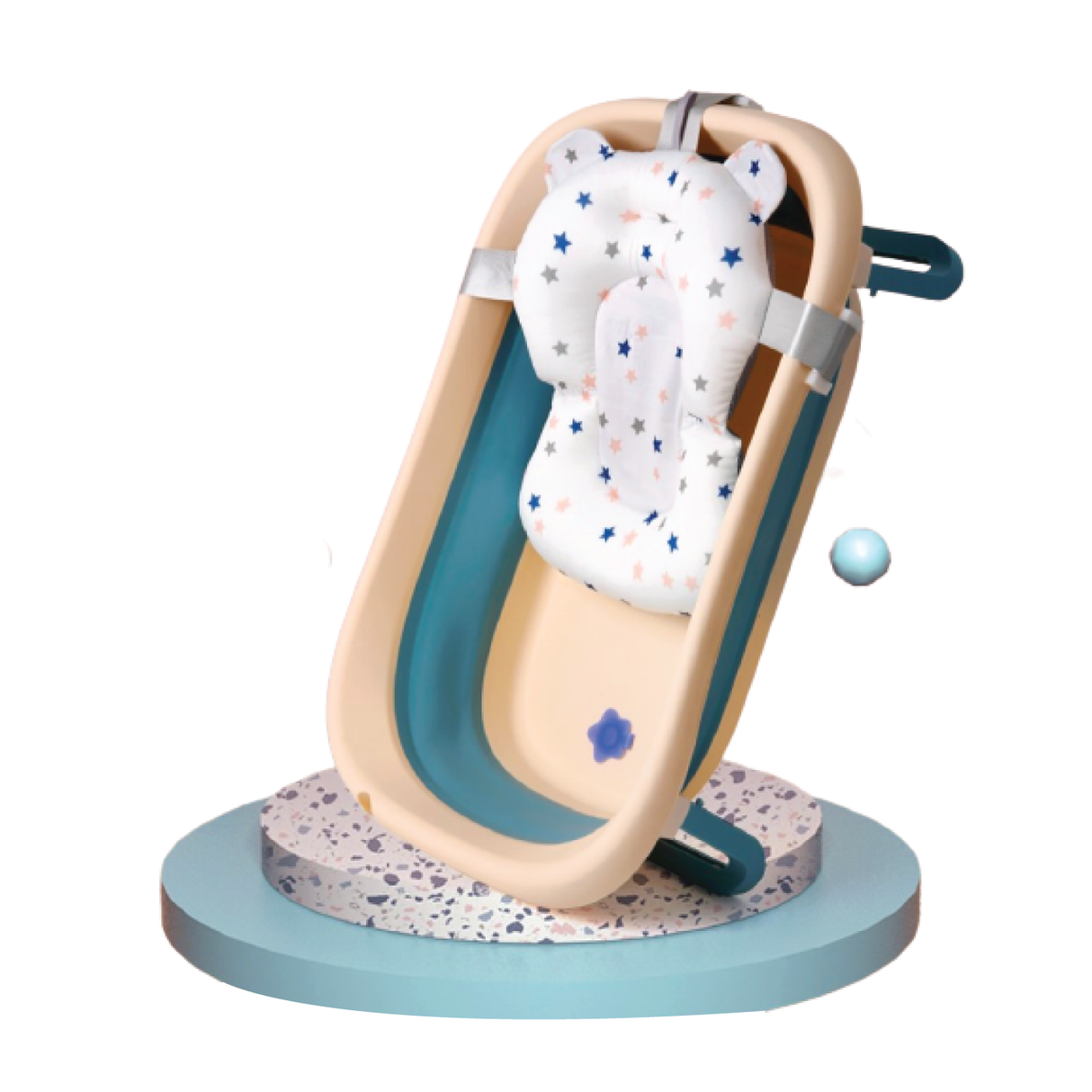 Foldable Bath Pillows - White, Pink, Blue - Green Shop Online