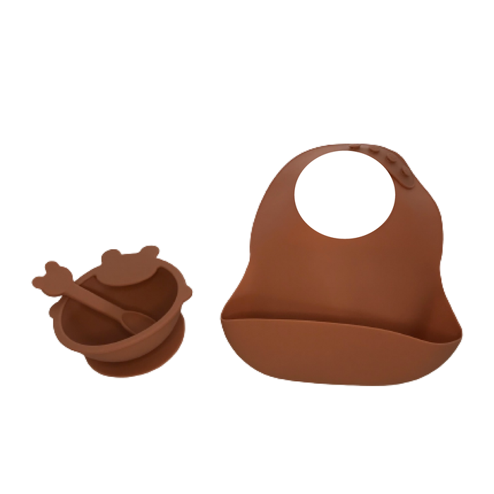 Silicone baby Bib & Bowl Pack - Multiple Colours