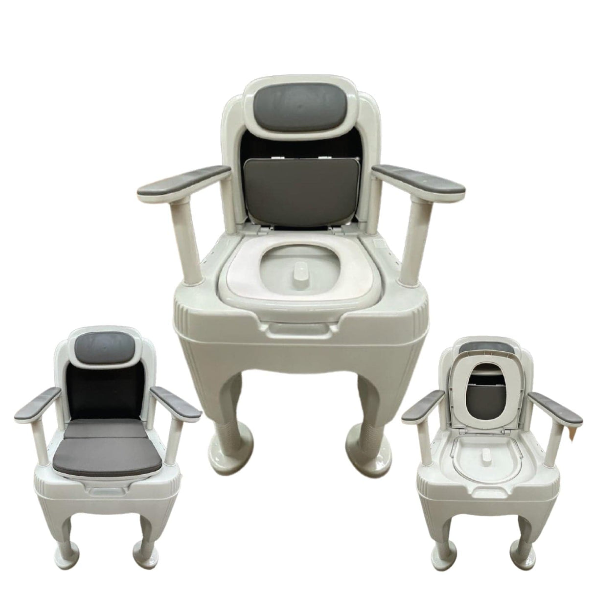 Deluxe Bedside Commode pan Toilet Chair - Green Shop Online