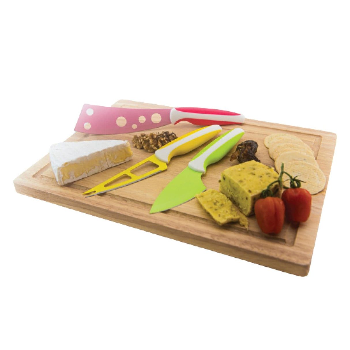 3 Piece Antipasto Cheese Knife Set - Pack of 10 - Green Shop Online