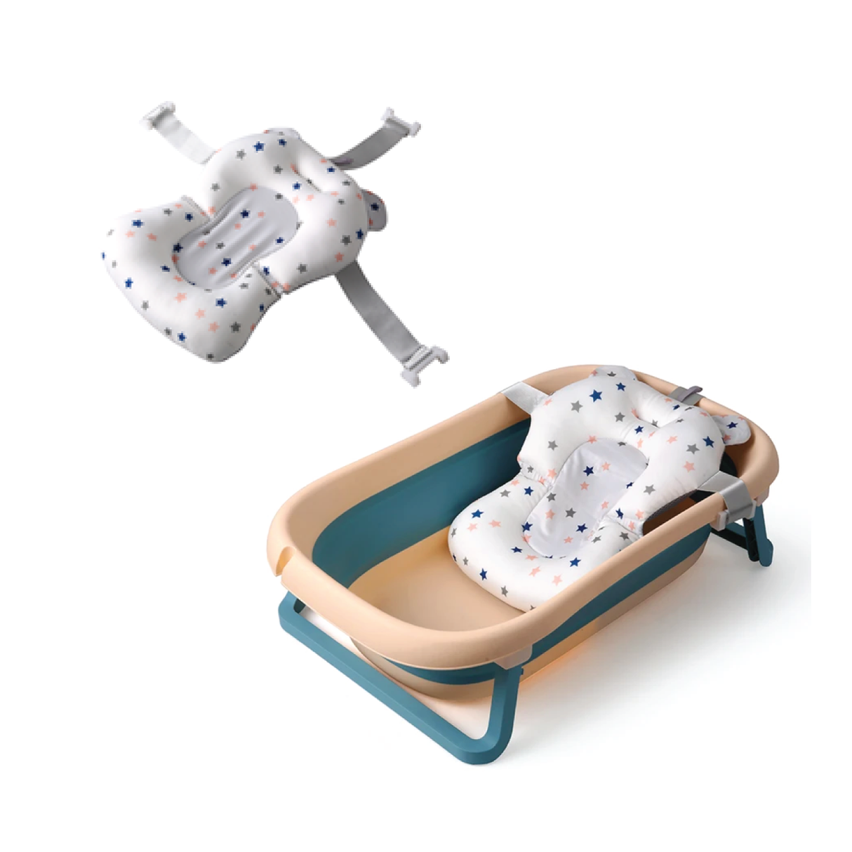 Foldable Bath Pillows - White, Pink, Blue - Green Shop Online